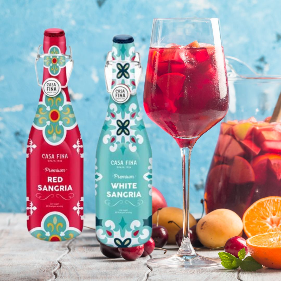 Casa Fina Sparkling WHITE Sangria - 6 bottles (750ml)