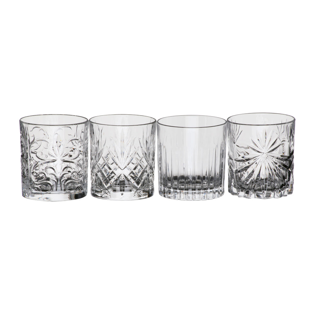 Whiskey Crystal Tumblers - Set of 4